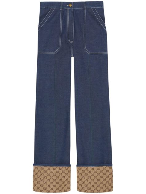 pantaloni gucci cubo|gucci jeans for women.